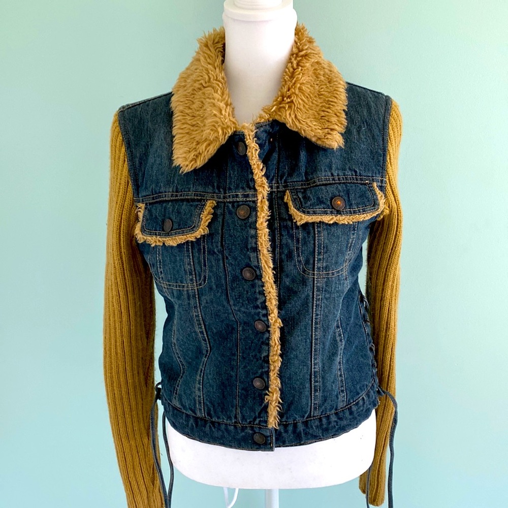 Mixed Material Jacket - image 1